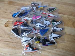 lot 171 image: 30 New Jordan Shoe Sneaker Keychains Retro Air