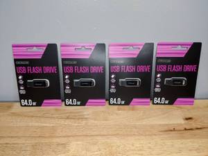 lot 177 image: 4 Brand New Infinitive 64gb USB Flash Drives