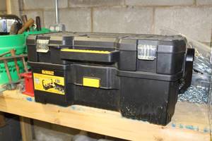 lot 33 image: DeWalt Tote  Power Tool Case 2-in-1 Plastic Tool Box 24 (new)