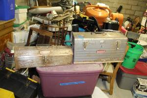 lot 36 image: Lot of (2) Metal Tool Boxes