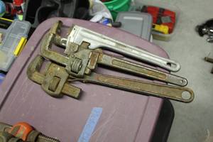 lot 104 image: Lot of (3) Pipe Wrenches - 14, 14, 18