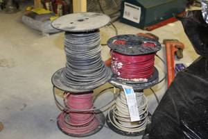 lot 105 image: Lot of (4) Partial Spools of Wire