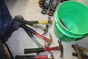 lot 119 image: Lot of (10) Hammers - Claw Hammers, Ball Peen Hammer, Multi-tool Hammers