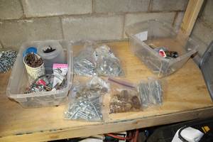 lot 141 image: Fasteners - Screws, Bolts, Clamps, Nails, Misc. Fasteners