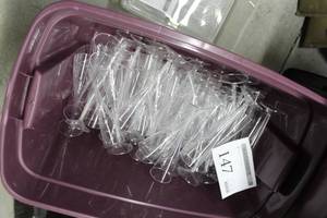 lot 147 image: Clear Plastic Wine Glasses