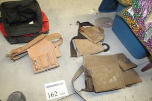 lot 162 image: Lot of (4) Tool Accessories - Tool Belts (x3), Tool Bag (x1)