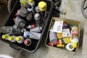 lot 193 image: Lot of Automotive Chemicals - Blaster, Permatex Anti-Sieze Lubricant, WD-40, Liquid Wrench, And More