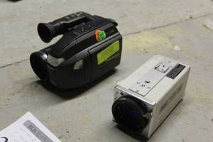 lot 215 image: Lot of (2) Cameras - Panasonic VHSC 23x High Definition Zoom Camcorder PV-L558, NAC Image Technology Digital High Speed Color Video Camera V-142 C3