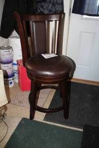lot 235 image: Padded Wood Bar Chair