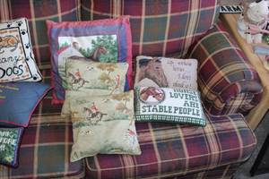 lot 272 image: Lot of (5) Horse Throw Pillows