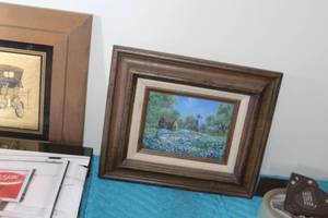 lot 334 image: Farm House Matted and Framed Wall Art