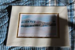 lot 353 image: Ocean Grill Restaurant Vero Beach by Pam E. Webb Signed Matted Framed Wall Art
