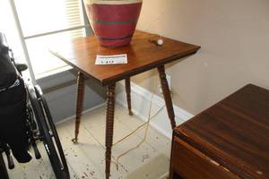 lot 349 image: Vintage Wood Lamp Table
