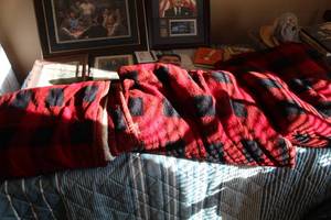 lot 348 image: Lot of (3) Full Size Fuzzy Blankets