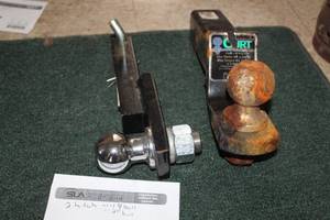 lot 398 image: Lot of (2) Hitch Accessories - Hitch with 1-78 Ball, Hitch with 2 Ball