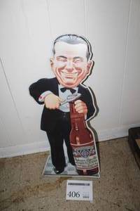 lot 406 image: Budweiser Metal Sign 30x12