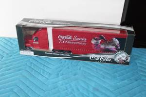 lot 369 image: Coca-Cola Santa 75th Anniversary Semi Tractor Trailer Limited Edition Collectible (in box)