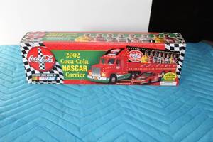 lot 372 image: Coca-Cola 2002 NASCAR Carrier Semi Tractor Trailer Limited Edition Collectible (in box)