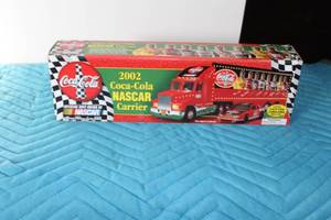 lot 373 image: Coca-Cola 2002 NASCAR Carrier Semi Tractor Trailer Limited Edition Collectible (in box)