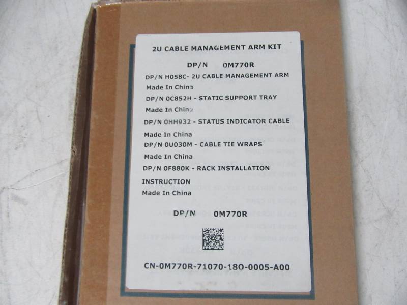 Dell M770R 2U Cable Management Arm Kit for Poweredge R710 New, open box. SS