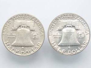 2 Franklin Half Silver Dollars
