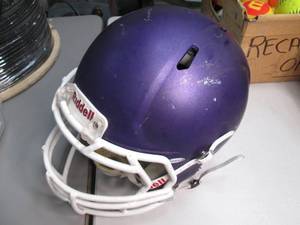 lot 51 image: Purple Riddell Speed Football helme...