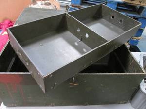 lot 67 image: Vintage Wooden Army Footlocker with...