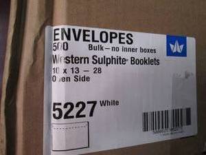 lot 88 image: Full box of 500 10 x 13document ma...