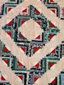 lot 164 image: Vintage Quilt with Lavender Silk Backing and Edging