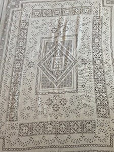 lot 193 image: Lot of 4 Crocheted Tablecloths or Bedspreads