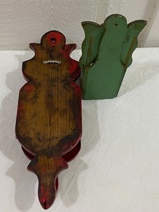 lot 51 image: Two Vintage Wall Match Holders
