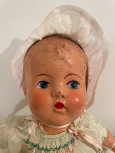 lot 231 image: Old 1930s-1940s Composition Doll
