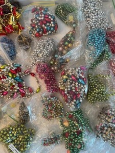 lot 251 image: Antique Glass Christmas Garland and More