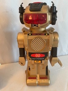 lot 257 image: Set of 2 Gold Robots