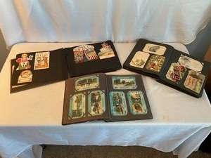 lot 290 image: 3 Books of Old Postcards, Cards, and Valentines