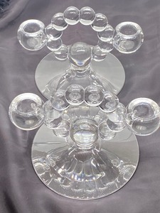 lot 107 image: Pair of Candlewick Candle Holders
