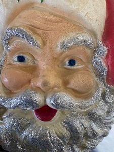lot 114 image: Vintage Christmas Ornaments and a Santa Face