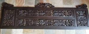 lot 55 image: Tibetan Wood Temple Carving Wall Sculpture