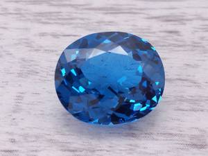 lot 10O image: 15.87 Carat Deep, Rich Intense Blue Topaz Loose Gemstone $825 Retail