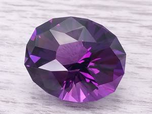 lot 10P image: Designer 25.02 Natural Brazilian Amethyst Custom Cut Designed by Fred Van Sant $1,800 Retail