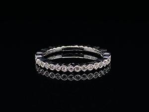 lot 64 image: Designer Diamond Band  Ring in 14k White Gold $1,200 Retail