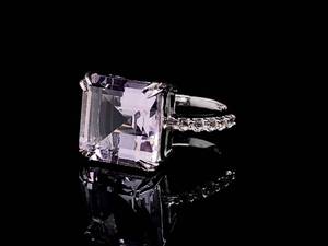 lot 83 image: Gorgeous, Fancy Large Amethyst and White Topaz Ring