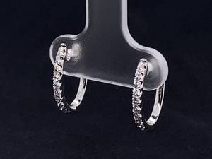 lot 65 image: Classy Diamond Hoops in 14k Yellow Gold $1,700 Retail