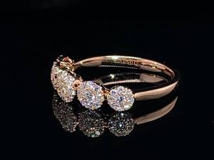 lot 30A image: Gorgeous 12 Carat Fine, High-end Diamond Ring in 14k Rose Gold $3,550 Retail