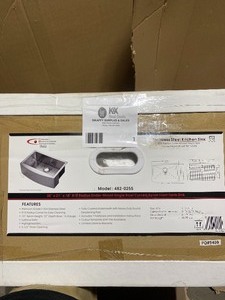 CMI Parketon Undermount Stainless Steel 30 in. Single Bowl Curved Farmhouse Apron Front Kitchen Sink Not used see pics
