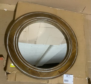 Pinnacle medium round brown mirror (31.5 in. H x 31.5 in. W) new see pics