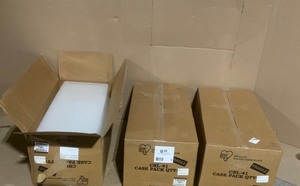 3 BOXES WITH NEW IRIS 41 QT. STORAGE BOX IN CLEAR (6-PACK) SEE PICS
