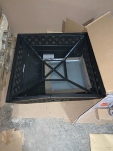 HAMPTON BAY Tipton 34 in. Steel Deep Bowl Fire Pit in Oil Rubbed Bronze COMPLETE WITH DENT ON SIDE SEE PICS