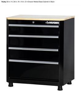 PALLET WITH 2 NEW HUSKY 30 in. H x 28 in. W x 18 in. D 4-Drawer Welded Base Cabinet in Black SEE PICS