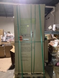 NEW HUSKY Heavy Duty Welded 36 in. W x 81 in. H x 24 in. D 20-Gauge Free Standing Steel Tall Garage Cabinet in Black SEE PICS